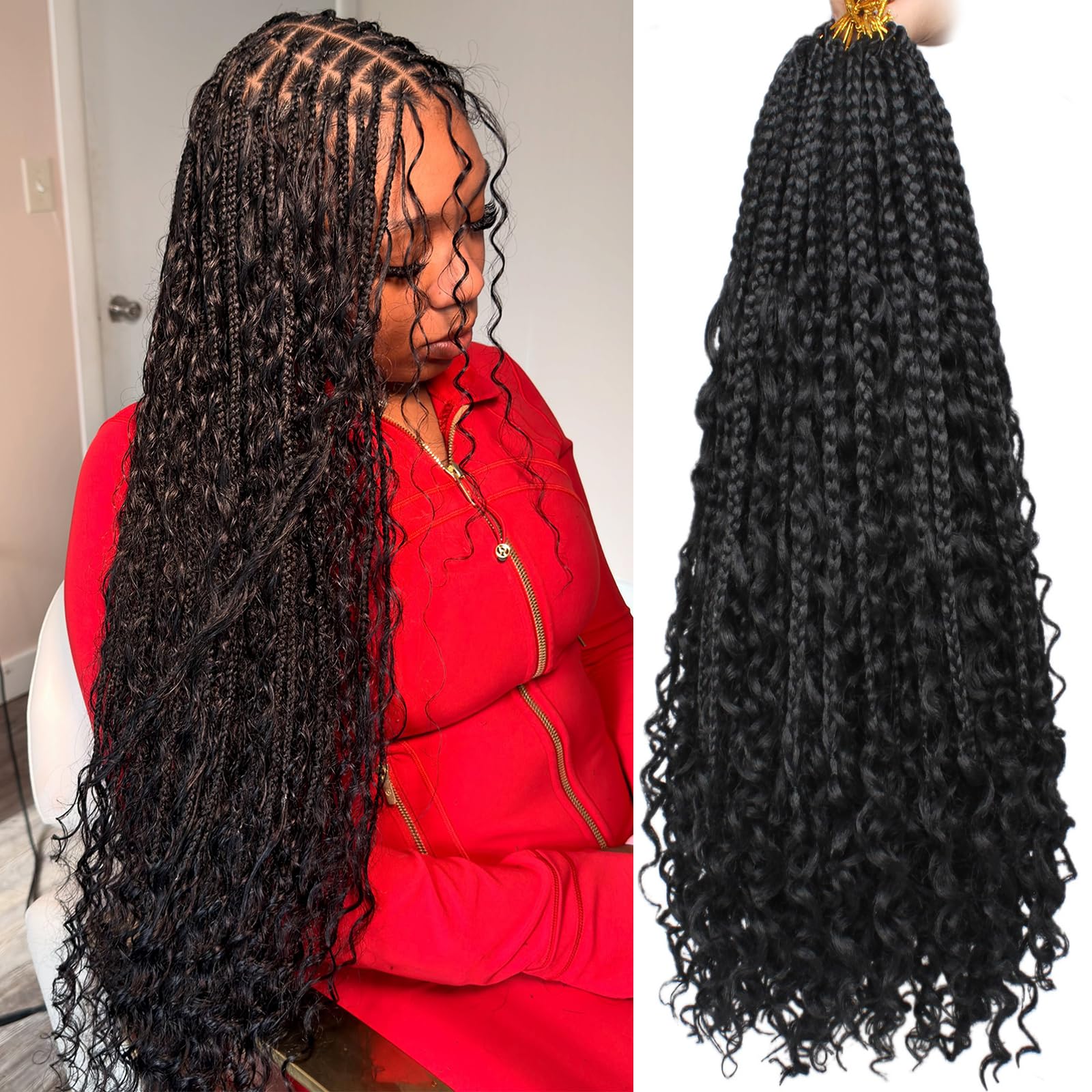Amazon.com : COOKOO 22 Inch Goddess Box Braids Crochet Hair for